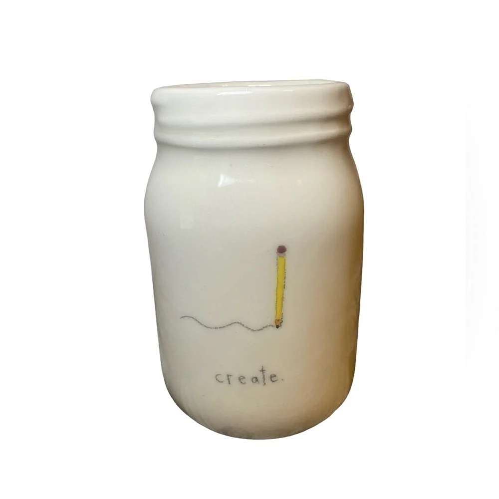 Beth Mueller Pottery “Create” Mason Jar Holder